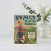 Postkarte mit Vintagem Druck von Jungkid und Hund (Stehend Vorderseite)