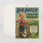 Postkarte mit Vintagem Druck von Jungkid und Hund (Vorne/Hinten)