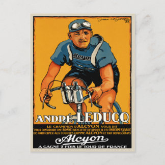 Postkarte mit Vintagem Fahrradposter drucken