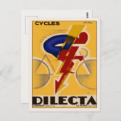 Postkarte mit Vintagem Fahrradposter drucken (Vorne/Hinten)