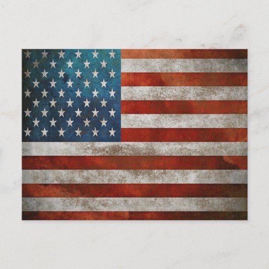 Postkarte mit Vintagem Flag der US Flagge (Vorderseite)