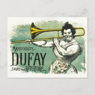 Postkarte mit Vintagem französischem Poster drucke
