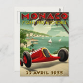 Postkarte mit Vintagem Motorradkarton (Vorne/Hinten)