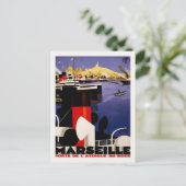 Postkarte mit Vintagem Port-Poster (Stehend Vorderseite)