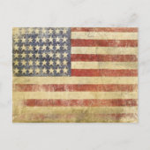 Postkarte mit Vintagen US Flagge (Vorderseite)