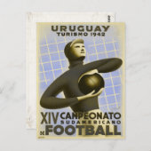 Postkarte mit Vintager Copa de America Soccer Prin (Vorne/Hinten)
