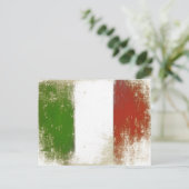 Postkarte mit Vintager Flagge von Italien (Stehend Vorderseite)