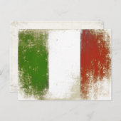 Postkarte mit Vintager Flagge von Italien (Vorne/Hinten)