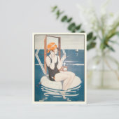 Postkarte mit Vintager französischer Sommerhitze (Stehend Vorderseite)