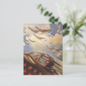 Postkarte mit Vintager Luftwaffenpropaganda der Ud (Stehend Vorderseite)