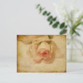 Postkarte mit Vintager Rose (Stehend Vorderseite)