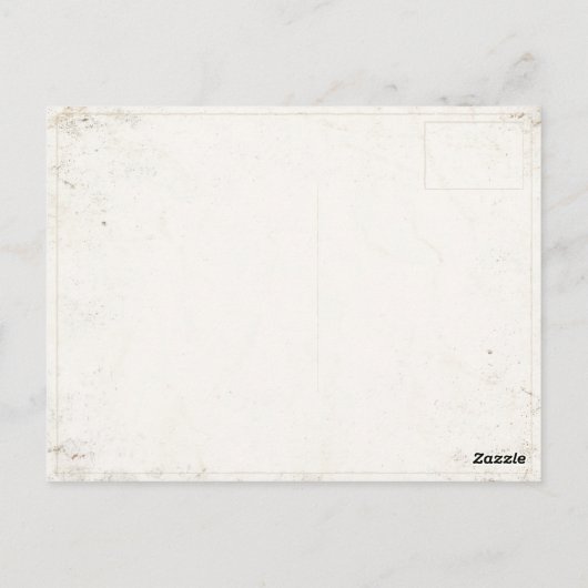 Postkarte mit Vintager Skidruckerei (Rückseite)