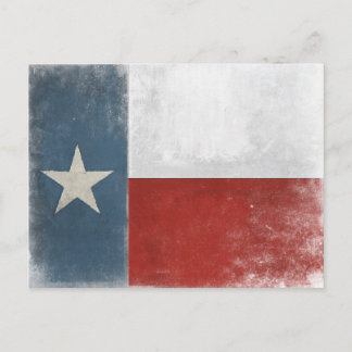 Postkarte mit Vintager Texas-Flagge