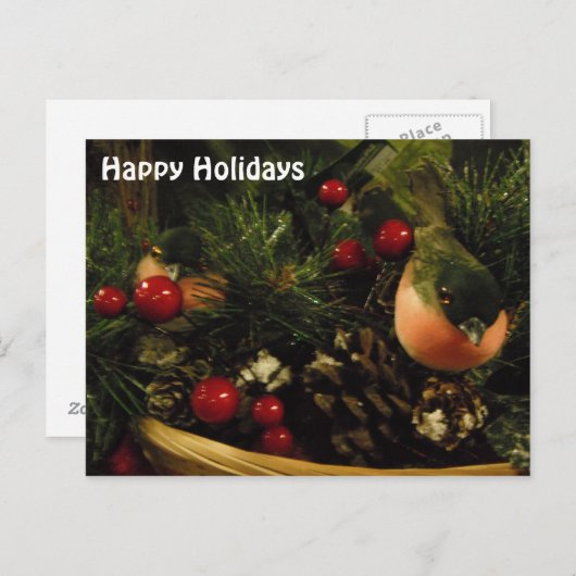 Postkarte mit Vögeln (Vorne/Hinten)