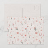Postkarte mit weichem floralem Muster (Vorne/Hinten)