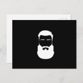 Postkarte mit weißem Bart (Vorne/Hinten)
