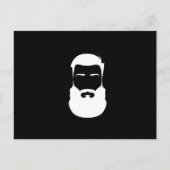 Postkarte mit weißem Bart (Vorderseite)