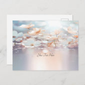 Postkarte mit weißem Pfirsich (Vorne/Hinten)