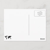 Postkarte mit Weltkarte in Farben (Rückseite)