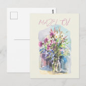 Postkarte mit Wildblumen (Vorne/Hinten)