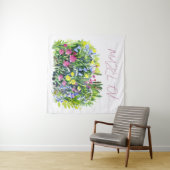 Postkarte mit Wildblumen Wandteppich (Beispiel (Horizontal))
