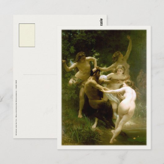 Postkarte mit William-Adolphe Bouguereau Malerei (Vorne/Hinten)
