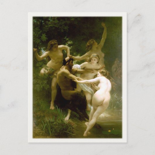 Postkarte mit William-Adolphe Bouguereau Malerei (Vorderseite)