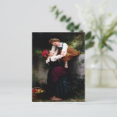 Postkarte mit William Bouguereau Malerei (Stehend Vorderseite)