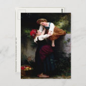 Postkarte mit William Bouguereau Malerei (Vorne/Hinten)