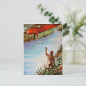 Postkarte mit winkendem Piloten (Stehend Vorderseite)