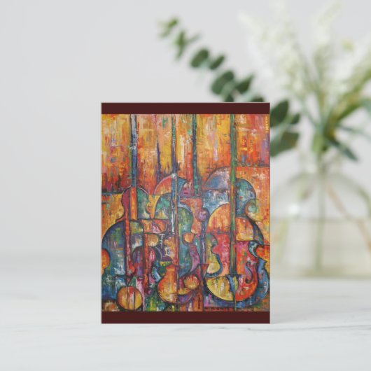 Postkarte mit Zeichenketten (Stehend Vorderseite)