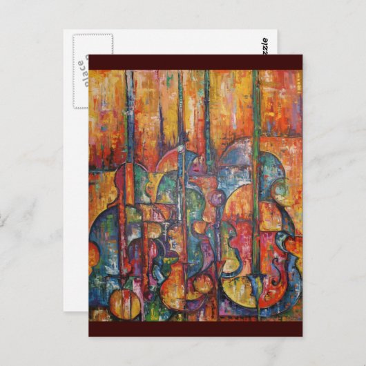 Postkarte mit Zeichenketten (Vorne/Hinten)