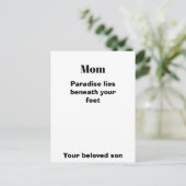 Postkarte mit Zitat für Mama als Geschenk (Stehend Vorderseite)