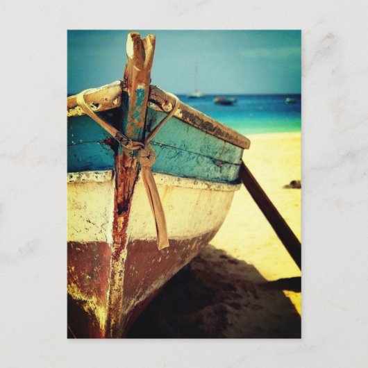Postkarte - Mittelmeer Spanien Fischerboot (Vorderseite)