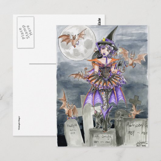 Postkarte "Mitternacht Magie" (Vorne/Hinten)