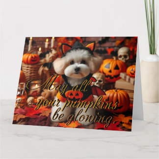 Postkarte "Mögen alle Ihre Kürbis leuchten?"