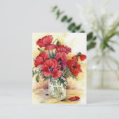 Postkarte - Mohn in einem Glas (Stehend Vorderseite)