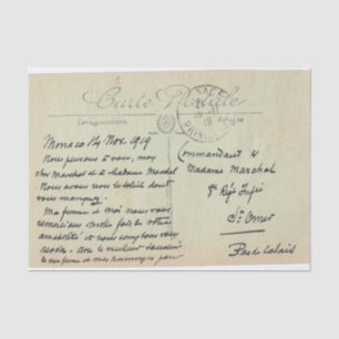 Postkarte Monaco Vintage Französisch Grün Seidenpapier