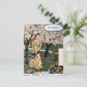 Postkarte: Monat Aril - Avril Postkarte (Stehend Vorderseite)