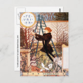Postkarte: Monat Februar - Février Postkarte (Vorne/Hinten)