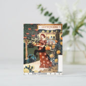 Postkarte: Monat von September - Septembre Postkarte (Stehend Vorderseite)