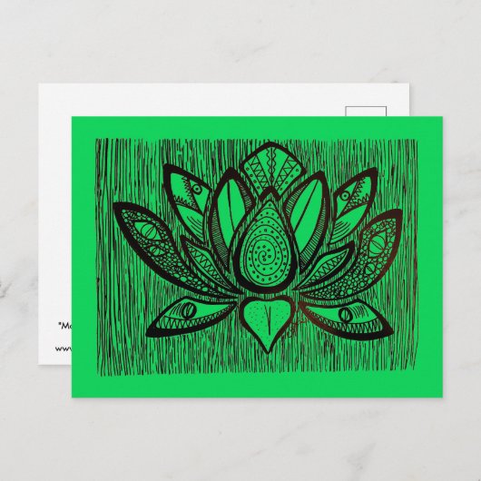Postkarte "Monster Lotus" (Vorne/Hinten)