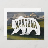 Postkarte Montana Grizzly (Vorne/Hinten)