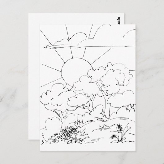 Postkarte - Morgengrauen (Vorne/Hinten)