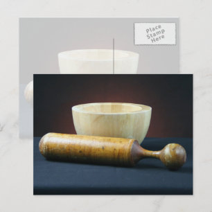 Postkarte Mortar und Pestle