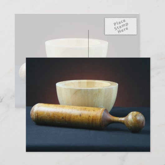 Postkarte Mortar und Pestle (Vorne/Hinten)