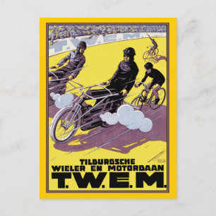 Postkarte: Motorrad- und Fahrradrennen Postkarte