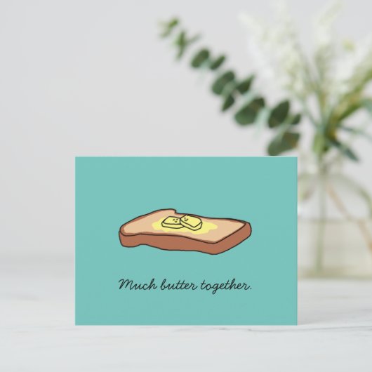 Postkarte "Much Butter Together" (Stehend Vorderseite)