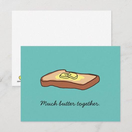 Postkarte "Much Butter Together" (Vorne/Hinten)