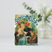 Postkarte: Mucha - Bieres de la Meuse Postkarte (Stehend Vorderseite)